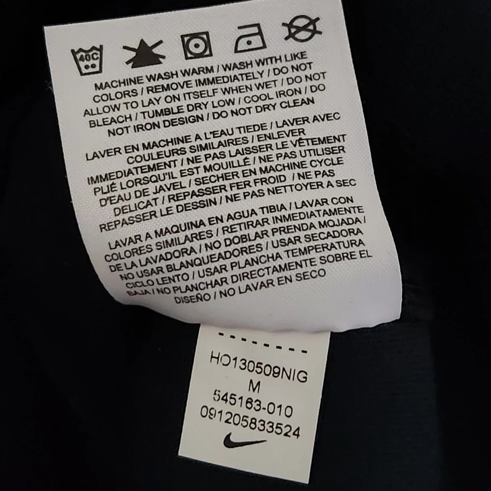 Nike‎ Tech Fleece Crewneck Sweatshirt Mens Medium Black Pullover 545163-010